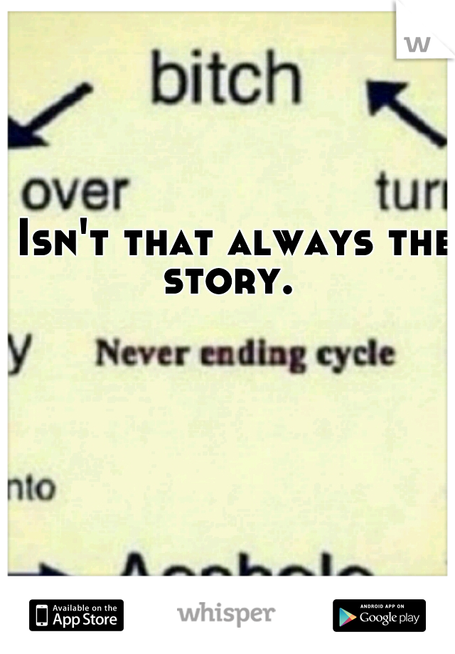  Isn't that always the story. 