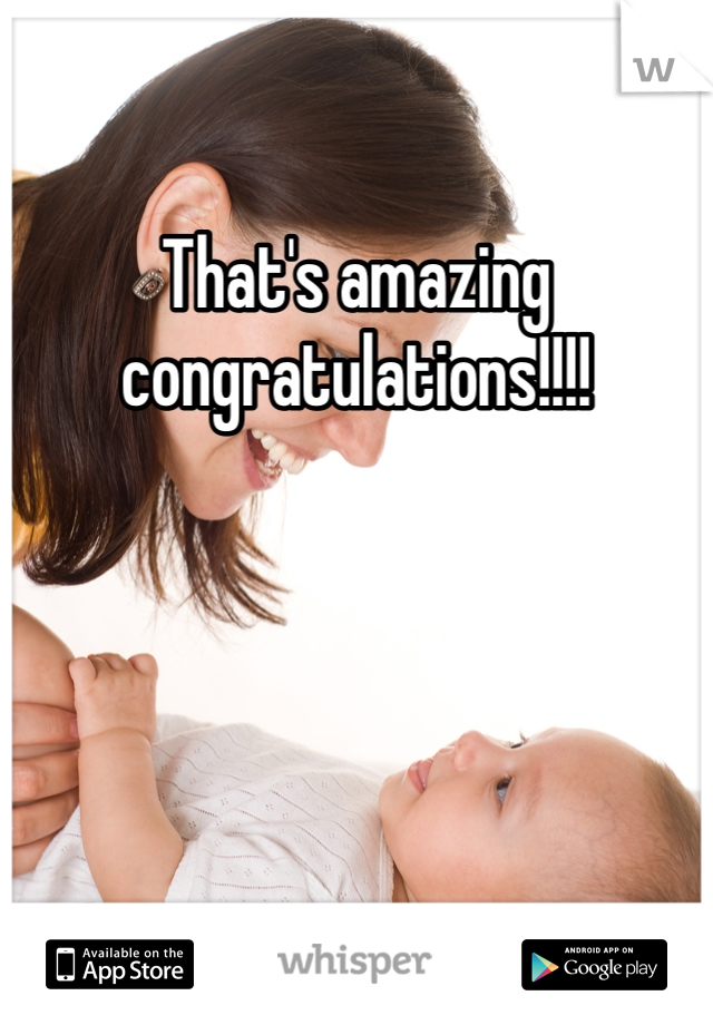 That's amazing congratulations!!!! 