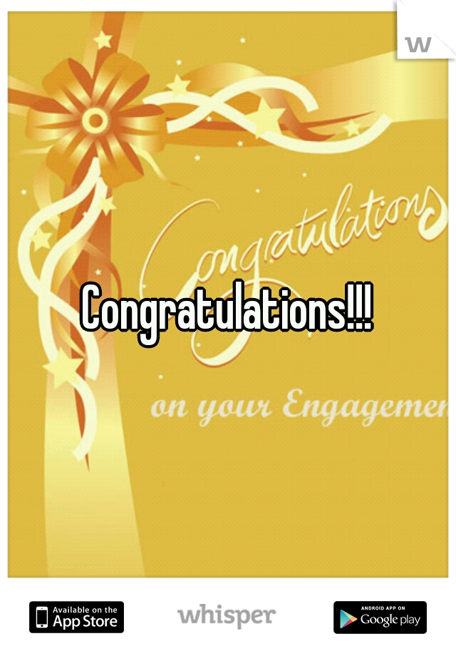 Congratulations!!!