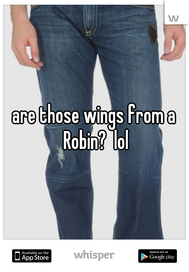 are those wings from a Robin?  lol