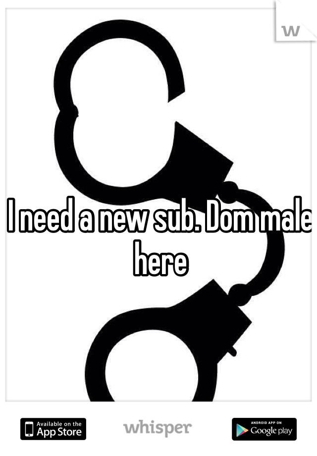I need a new sub. Dom male here
