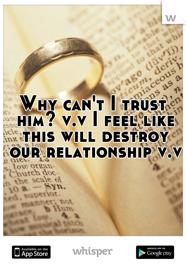 Why can't I trust him? v.v I feel like this will destroy our relationship v.v