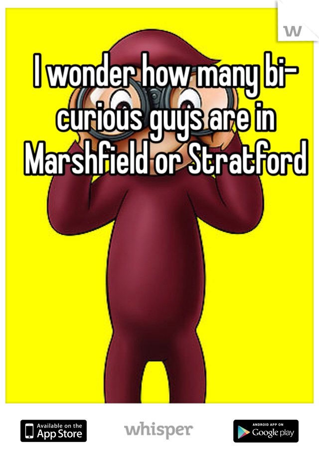 I wonder how many bi-curious guys are in Marshfield or Stratford 