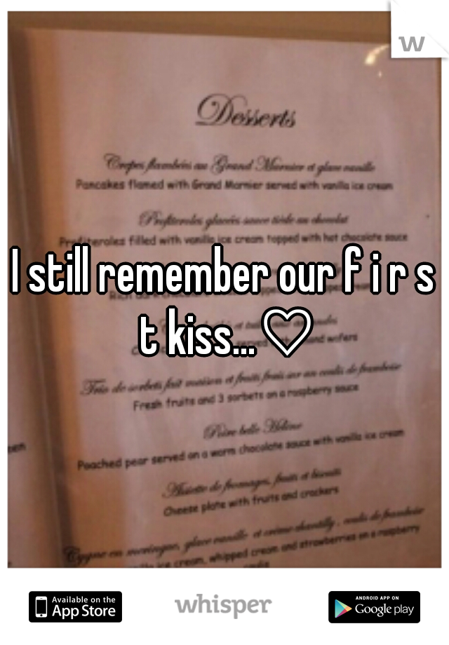 I still remember our f i r s t kiss...♡