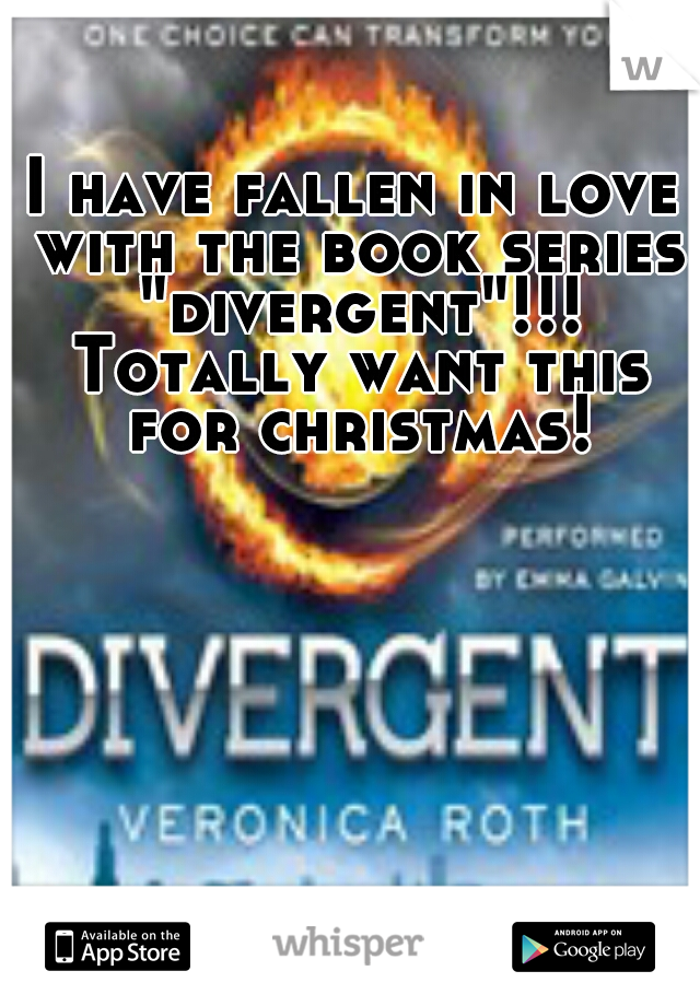 I have fallen in love with the book series "divergent"!!! Totally want this for christmas!
