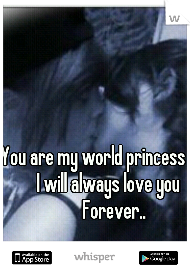 You are my world princess
        I will always love you
           Forever..