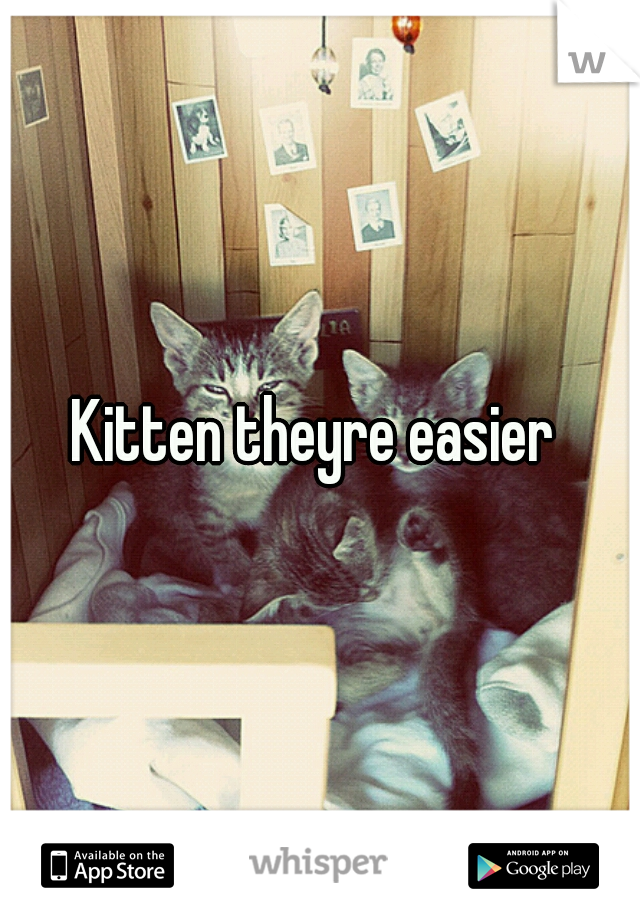 Kitten theyre easier 