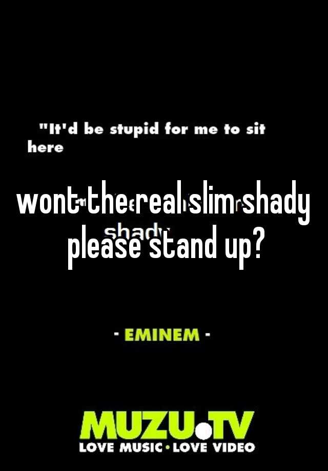 Wont The Real Slim Shady Please Stand Up 