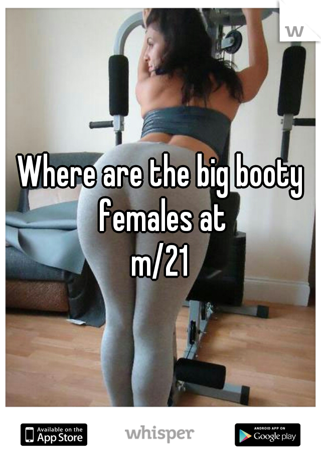Where are the big booty females at
m/21