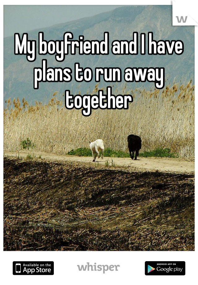 My boyfriend and I have plans to run away together 