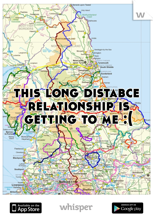 this long distabce relationship is getting to me :(