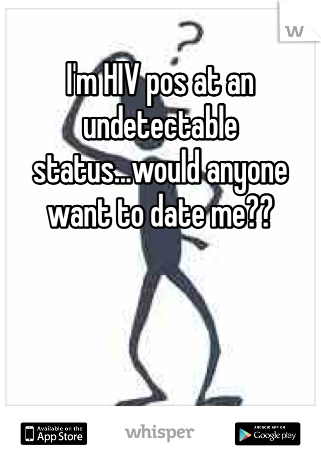 I'm HIV pos at an undetectable status...would anyone want to date me??