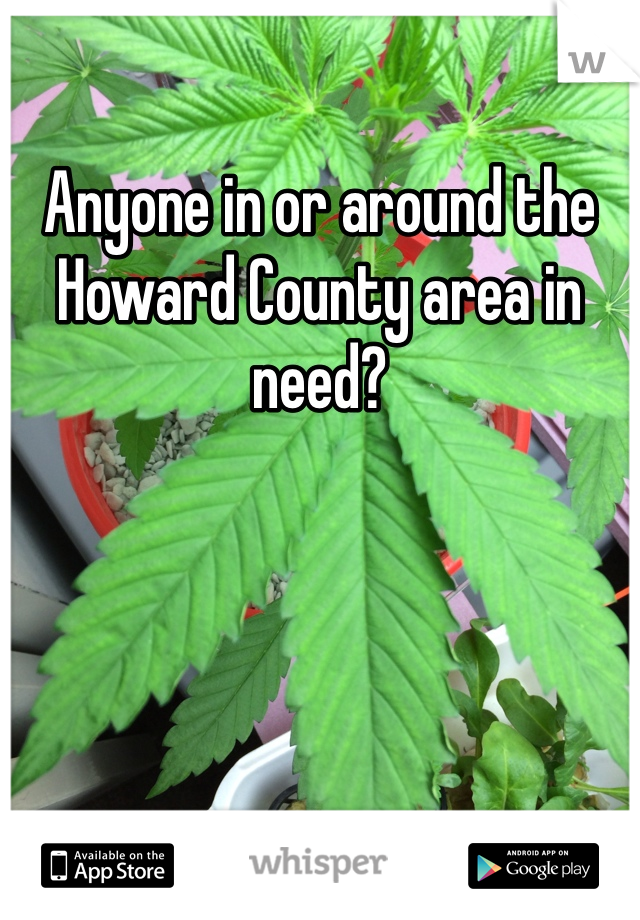 Anyone in or around the Howard County area in need?