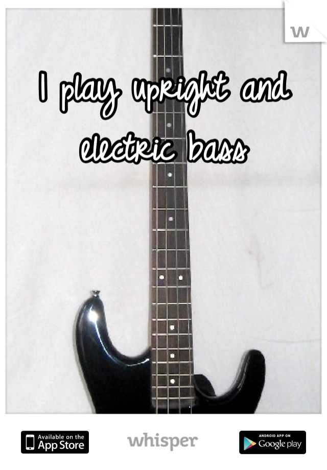 I play upright and electric bass 
