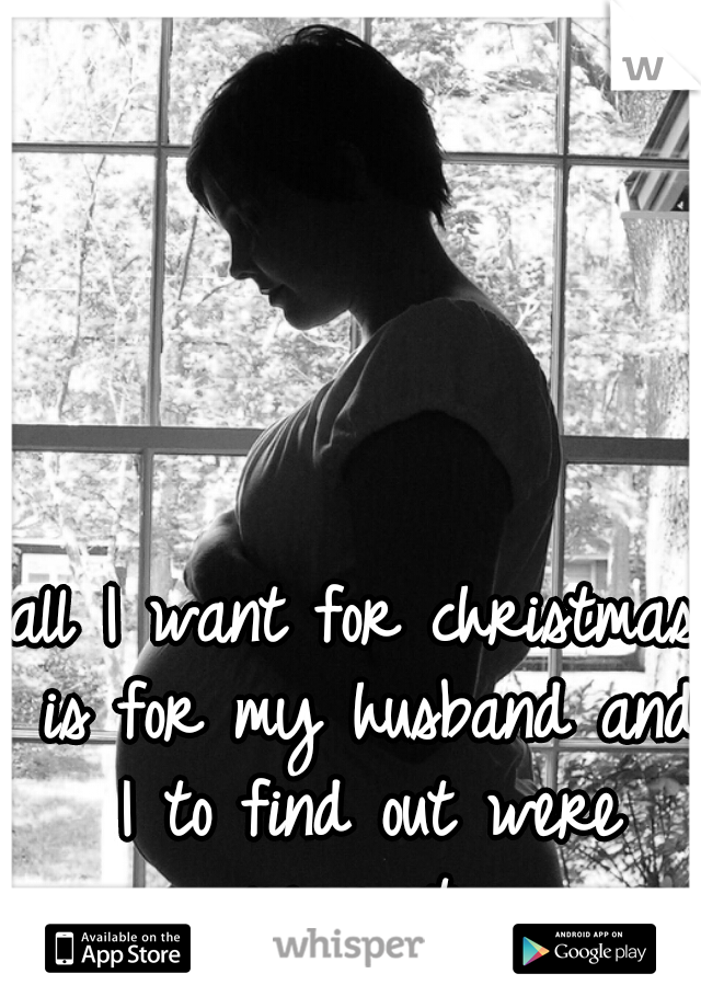 all I want for christmas is for my husband and I to find out were pregnant  