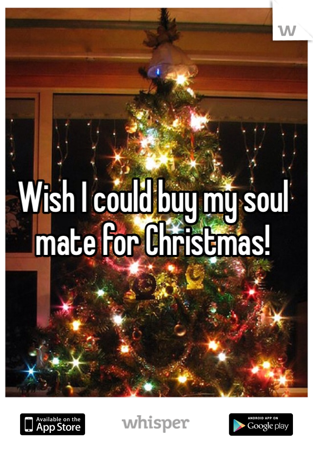 Wish I could buy my soul mate for Christmas! 