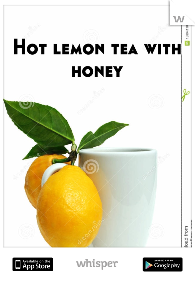 Hot lemon tea with honey