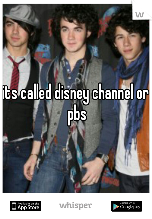 its called disney channel or pbs