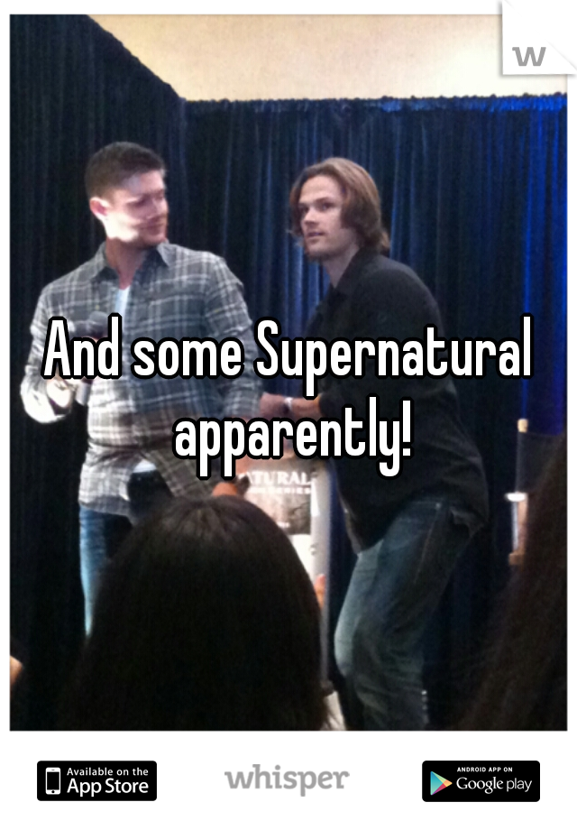And some Supernatural apparently!