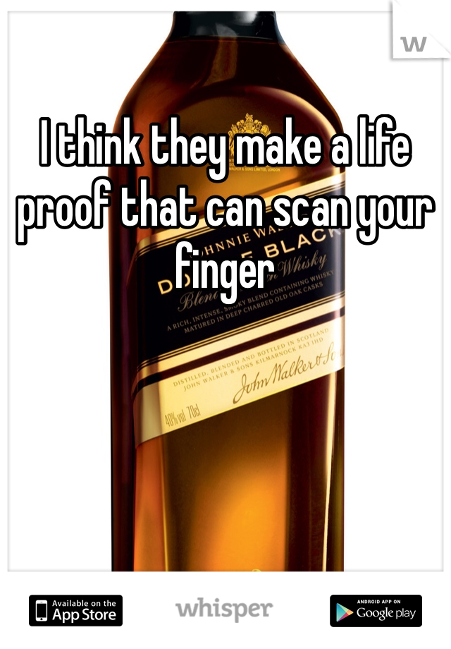 I think they make a life proof that can scan your finger 
