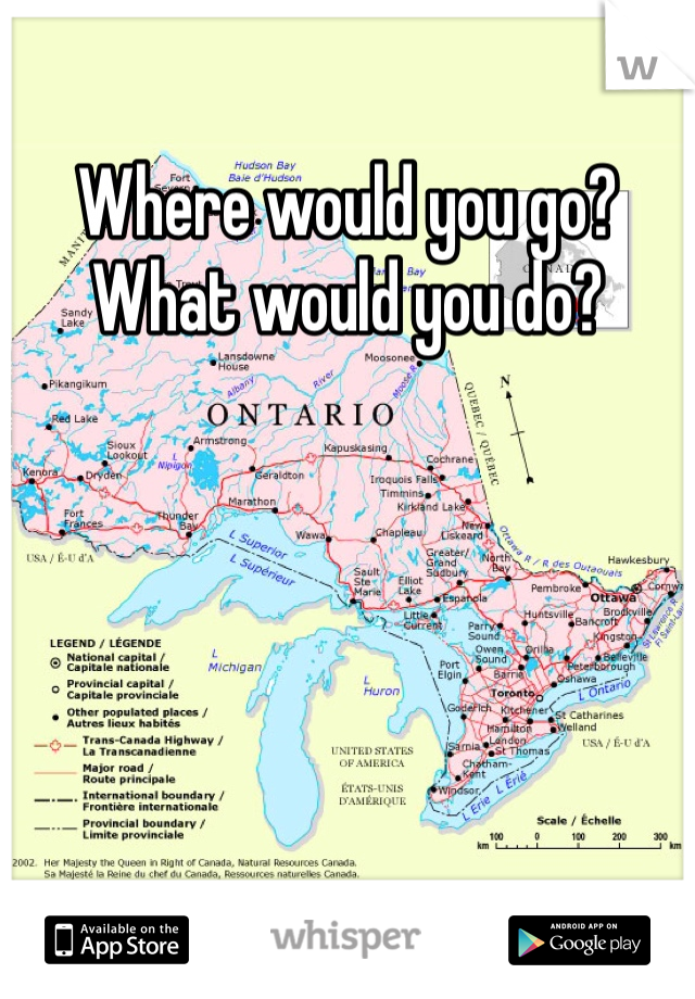 Where would you go?
What would you do?