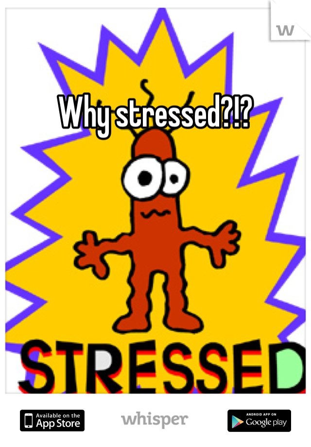 Why stressed?!?
