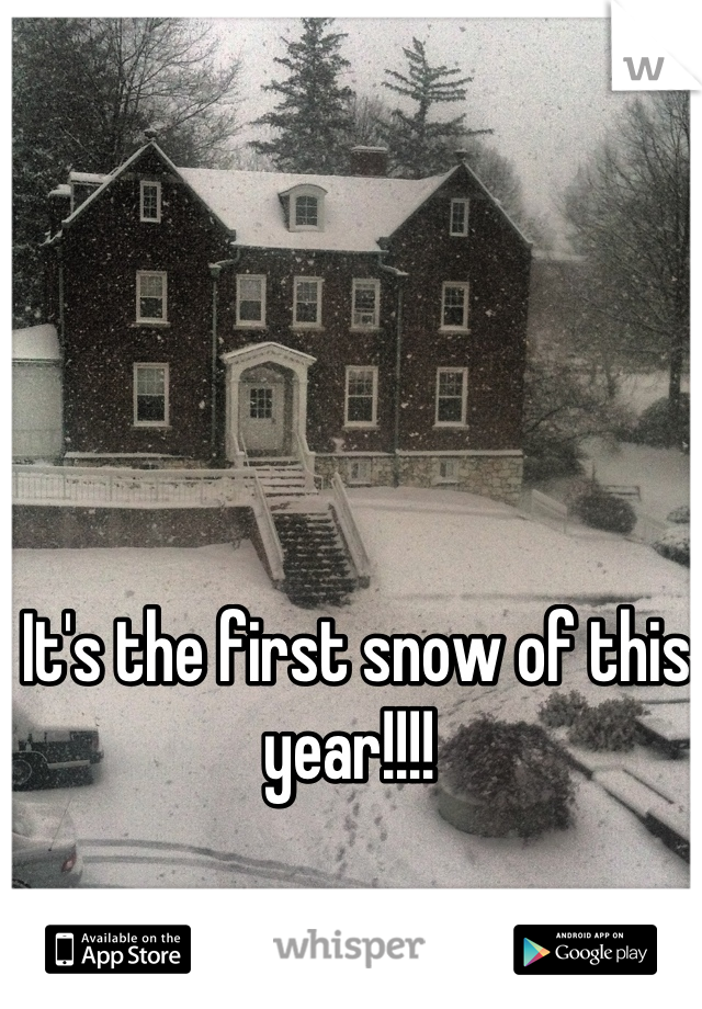 It's the first snow of this year!!!! 