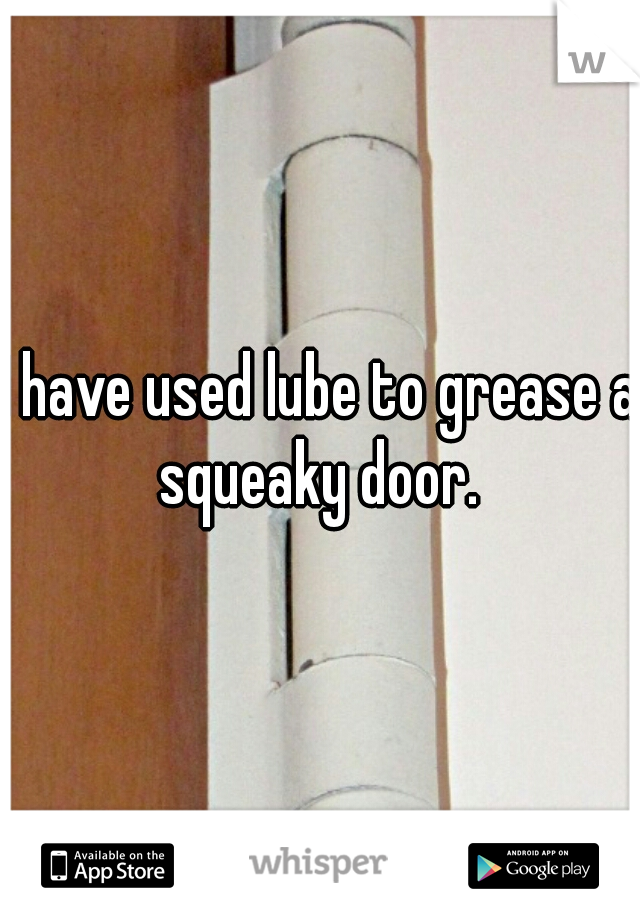 I have used lube to grease a squeaky door. 