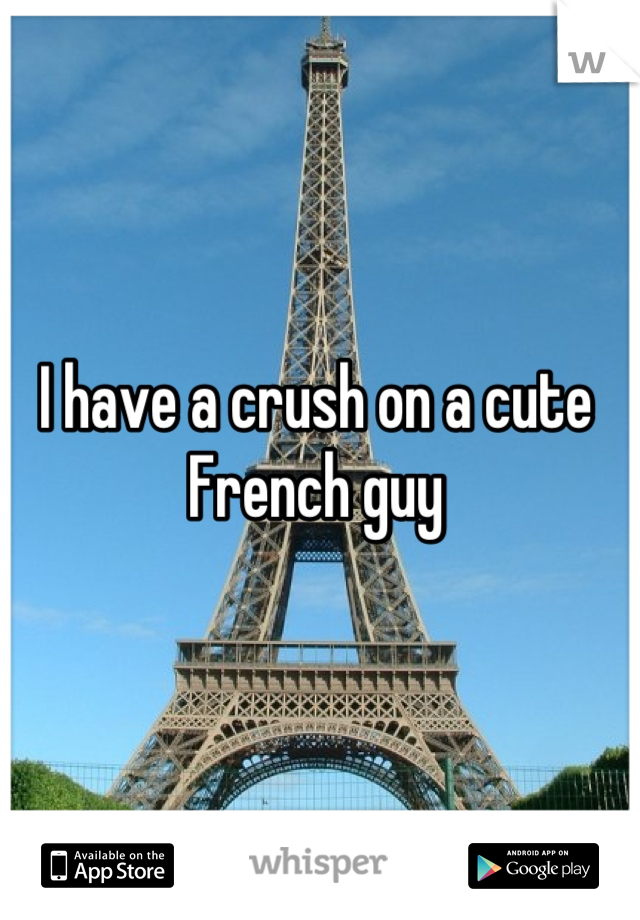I have a crush on a cute French guy