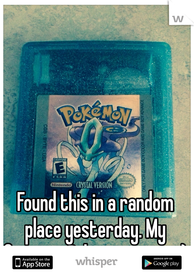 Found this in a random place yesterday. My favorite Pokemon game. :)