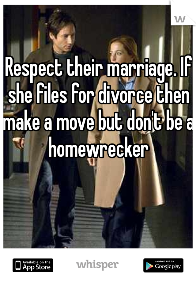 Respect their marriage. If she files for divorce then make a move but don't be a homewrecker