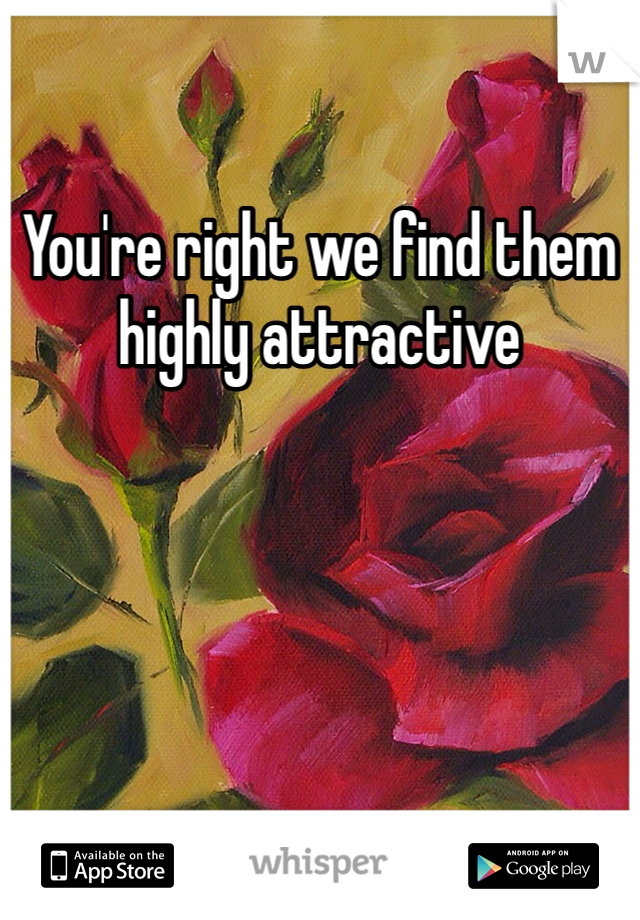 You're right we find them highly attractive 