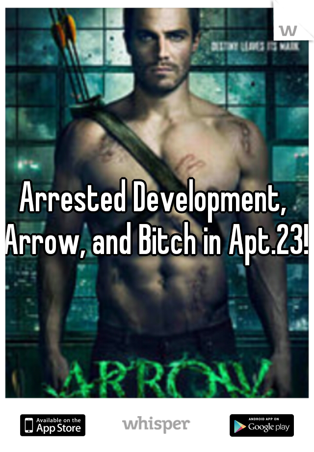 Arrested Development, Arrow, and Bitch in Apt.23!