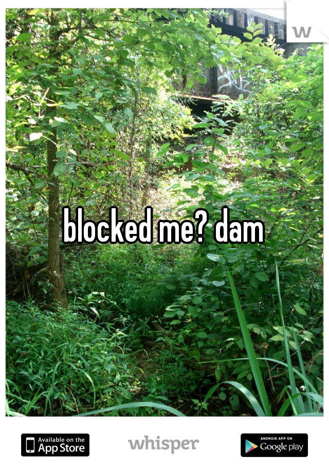 blocked me? dam
