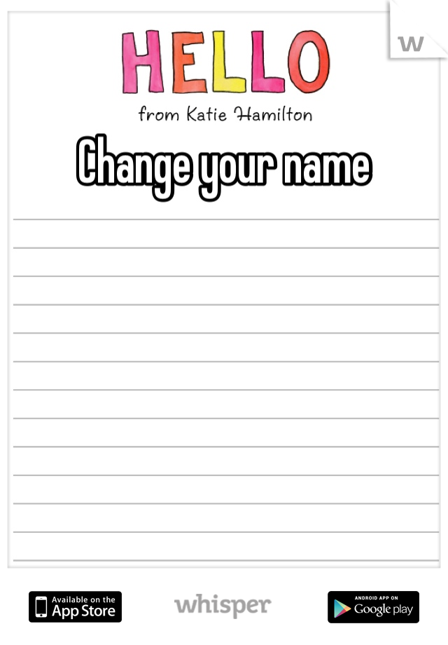 Change your name 