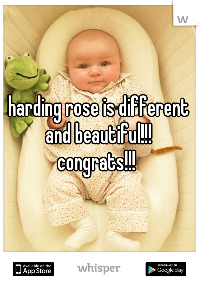 harding rose is different and beautiful!!! 

congrats!!! 