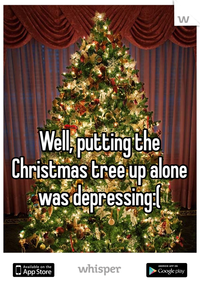 Well, putting the Christmas tree up alone was depressing:(