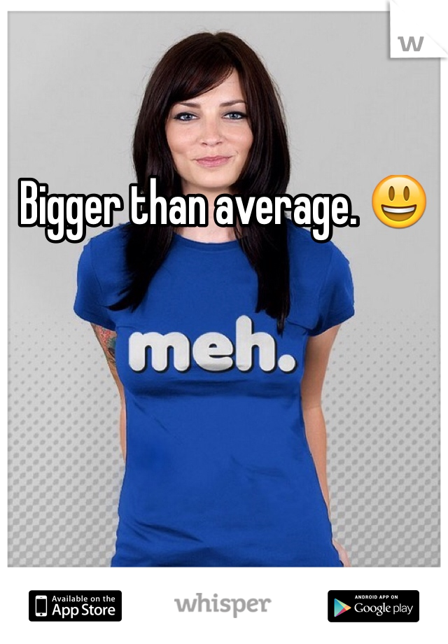 Bigger than average. 😃
