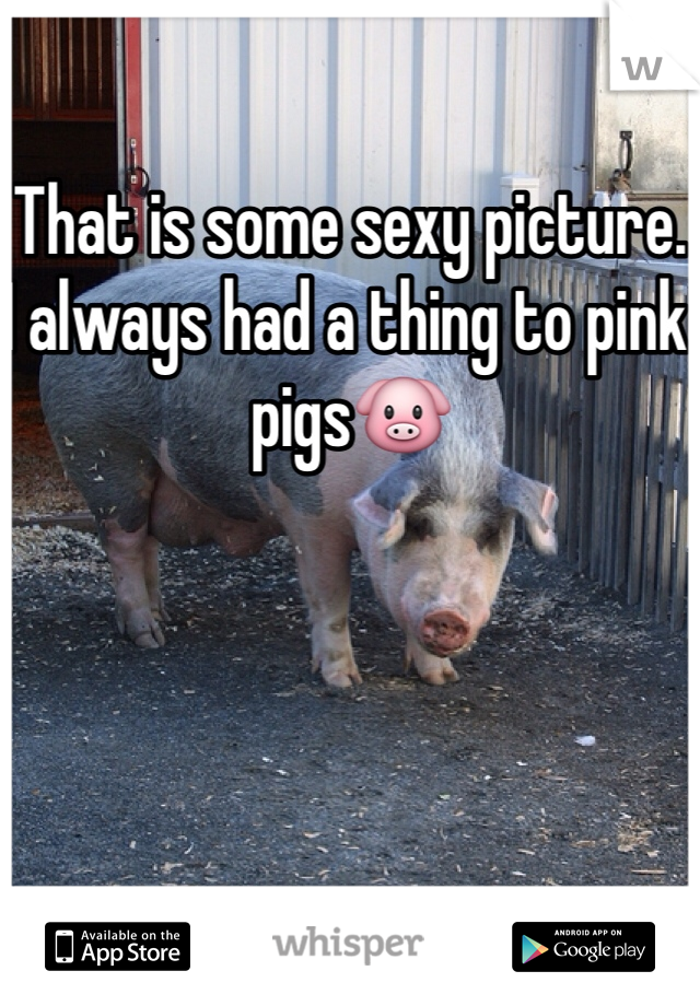 That is some sexy picture.
I always had a thing to pink pigs🐷