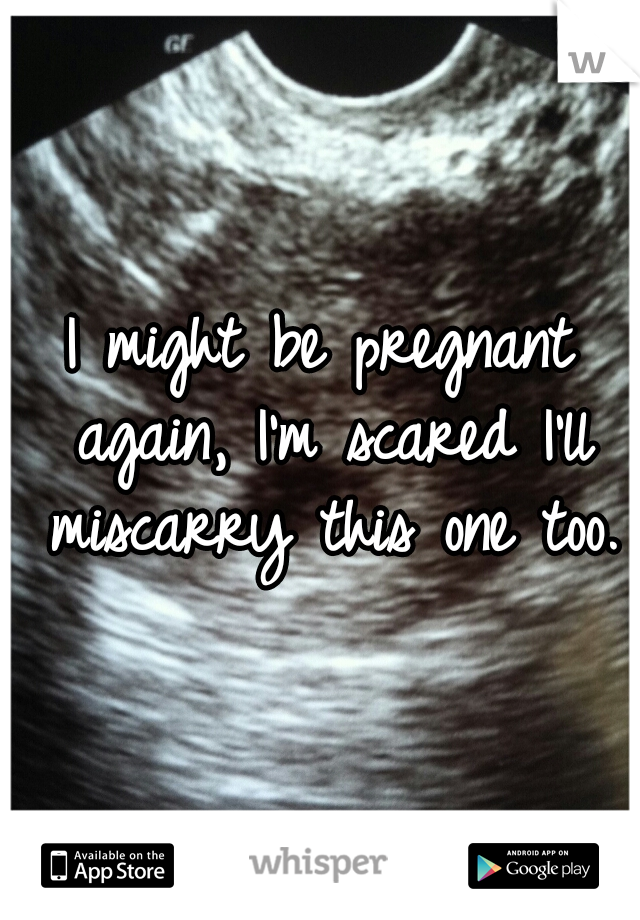 I might be pregnant again, I'm scared I'll miscarry this one too.