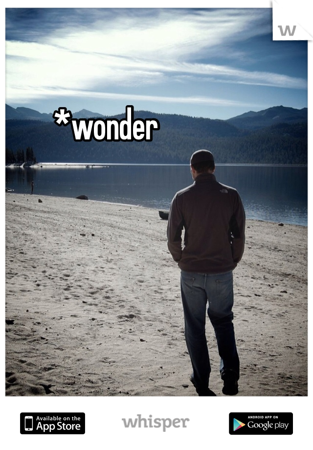 *wonder