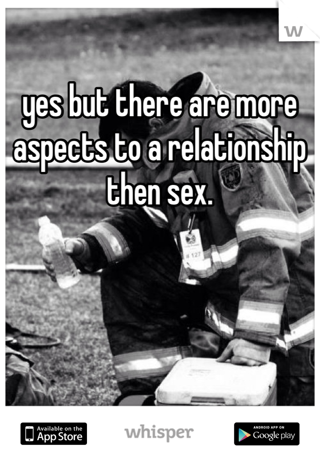 yes but there are more aspects to a relationship then sex. 