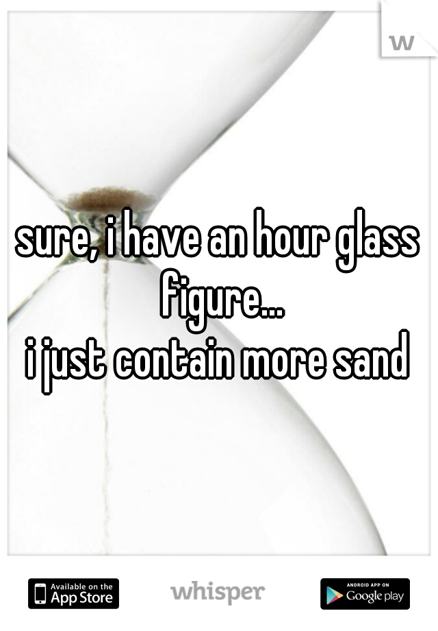 sure, i have an hour glass figure...
i just contain more sand