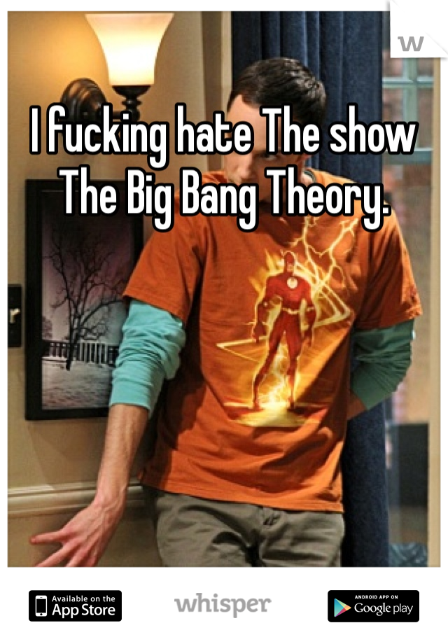 I fucking hate The show The Big Bang Theory. 