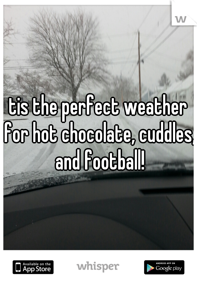 tis the perfect weather for hot chocolate, cuddles, and football!