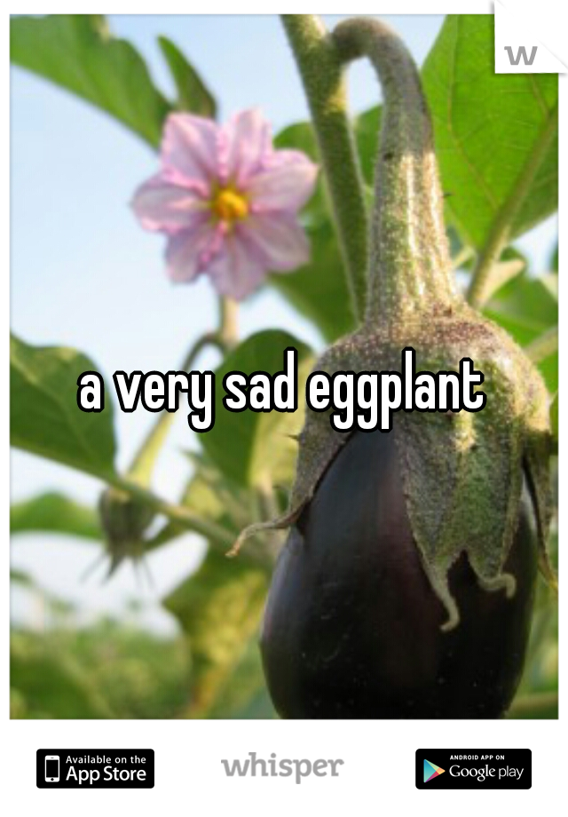 a very sad eggplant