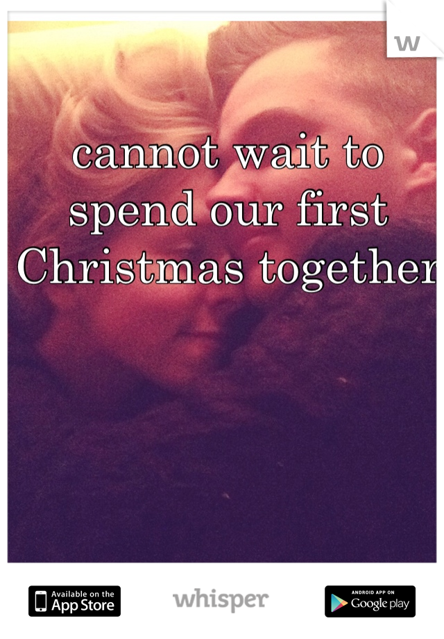 cannot wait to spend our first Christmas together 