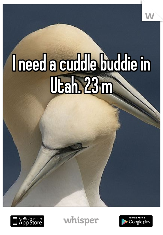 I need a cuddle buddie in Utah. 23 m