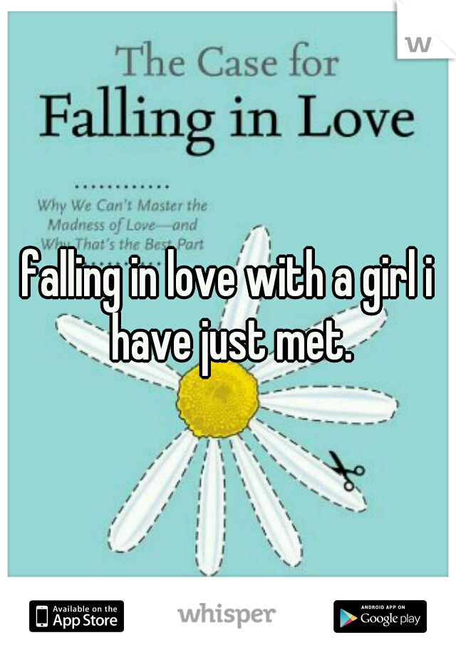 falling in love with a girl i have just met.