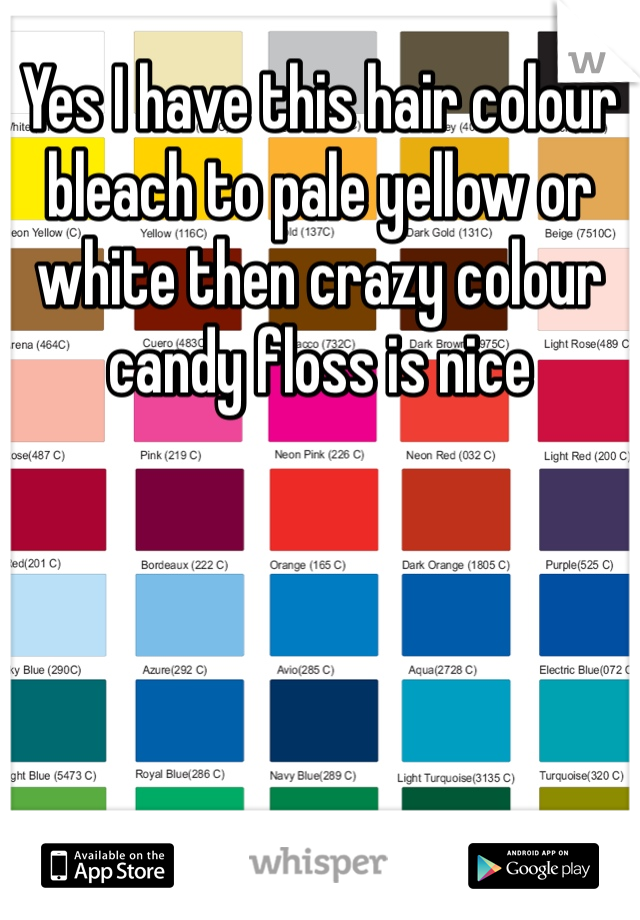 Yes I have this hair colour bleach to pale yellow or white then crazy colour candy floss is nice